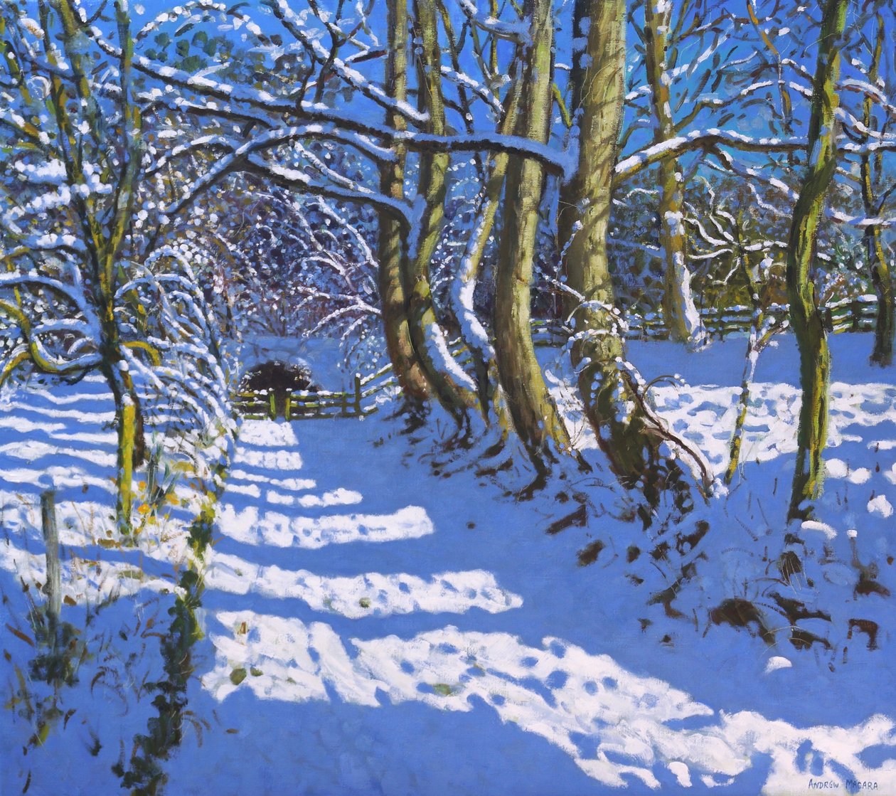 Tünel, Calke Abbey, Ticknall, Derby, 2021 (tuval üzerine yağlı boya) by Andrew Macara