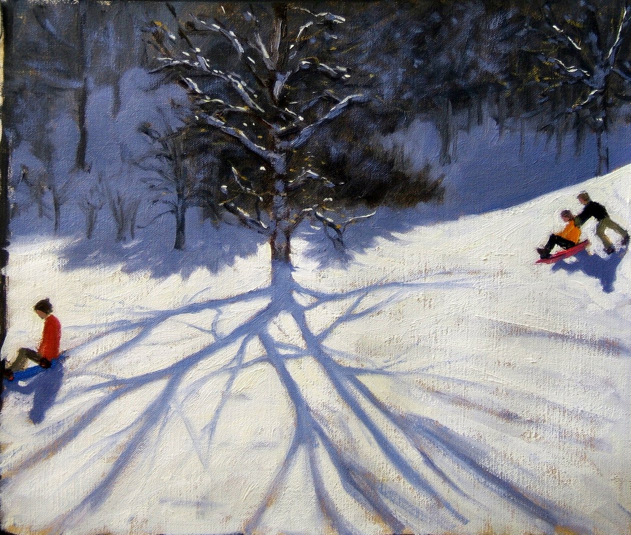 Ağaç ve iki kızak by Andrew Macara