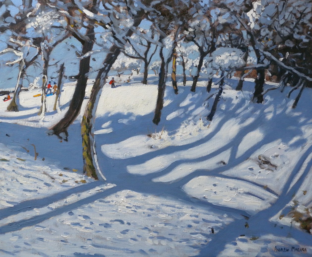 Kış, Ladmanlow, 2010 (tuval üzerine yağlı boya) by Andrew Macara