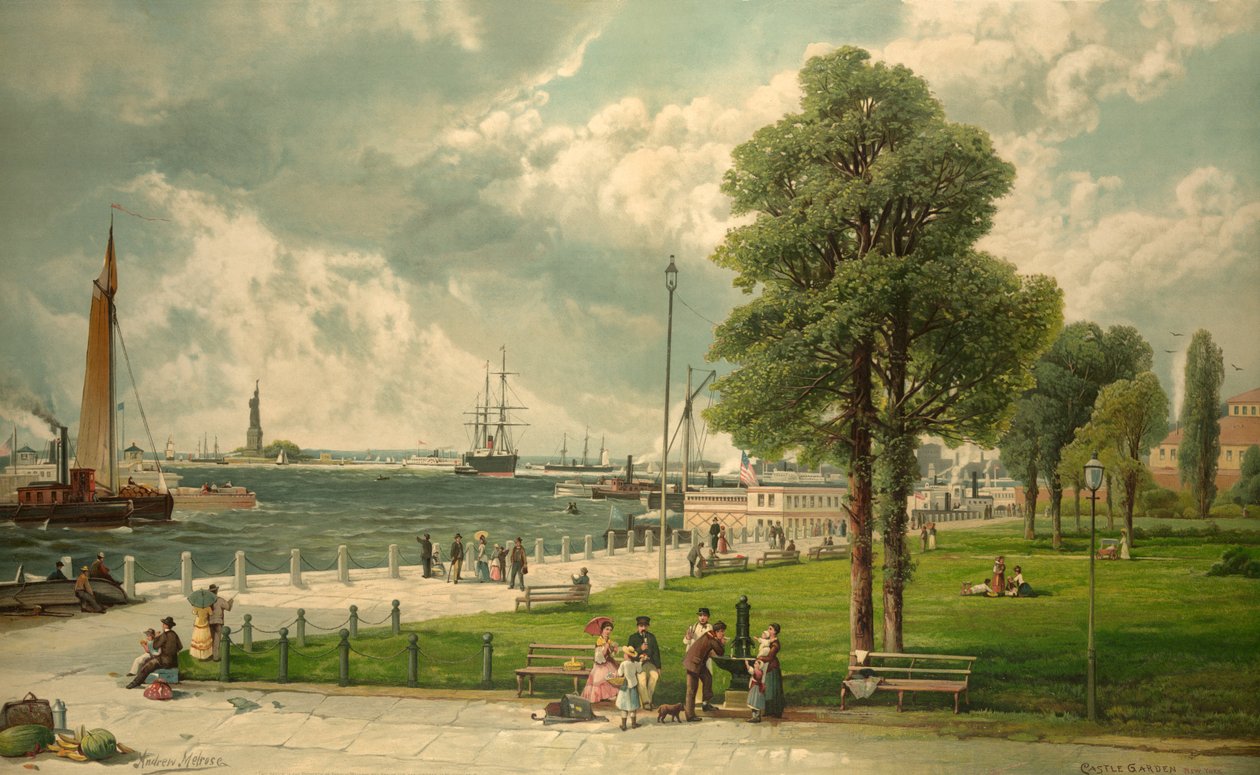 Castle Garden, New York, pub. 1887. by Andrew Melrose