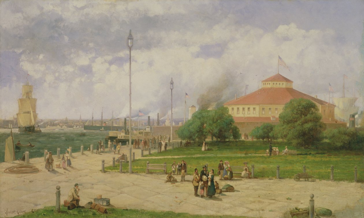 New York Limanı ve Kale Bahçesi, 1885 by Andrew Melrose