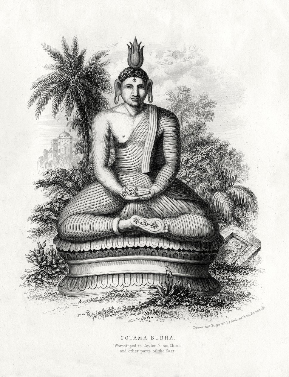 Cotoma Budha, Seylan, Siam, Çin, 19. yüzyılda tapılan by Andrew Thom