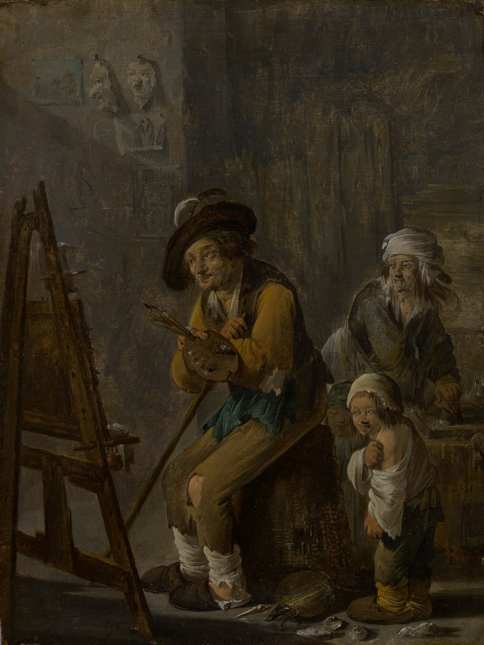 Zavallı Ressam Atölyesinde by Andries Dirksz Both