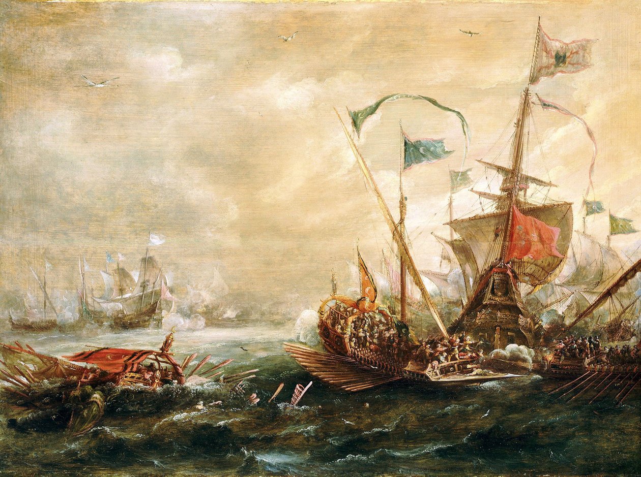 Barbary korsanları ile İspanyol nişan, 17. yüzyılın ilk yarısı by Andries van Eertvelt