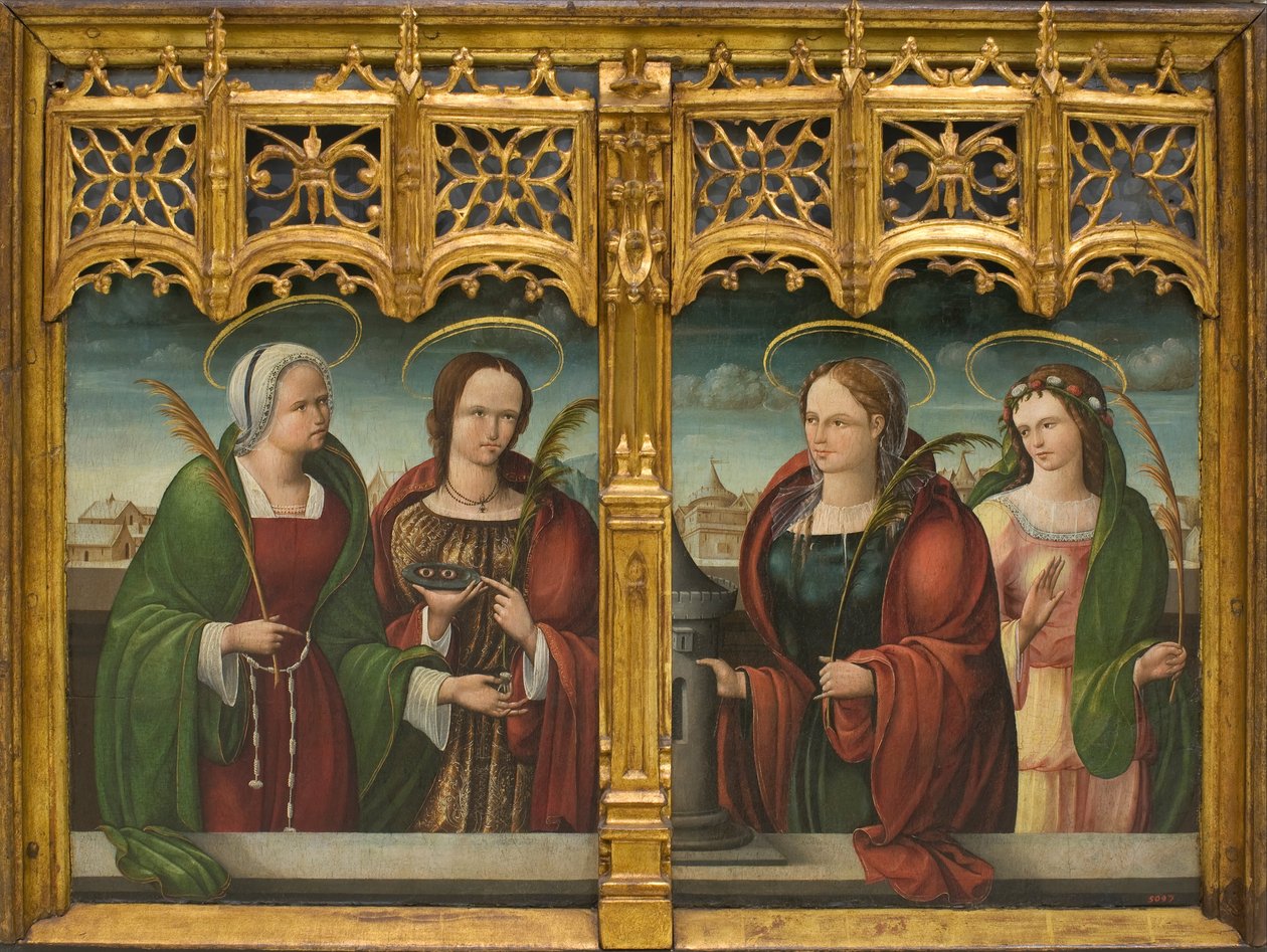 Aziz Apollonia, Lucy ve Barbara ve başka bir Kutsal Şehit by Andrés devMelgar