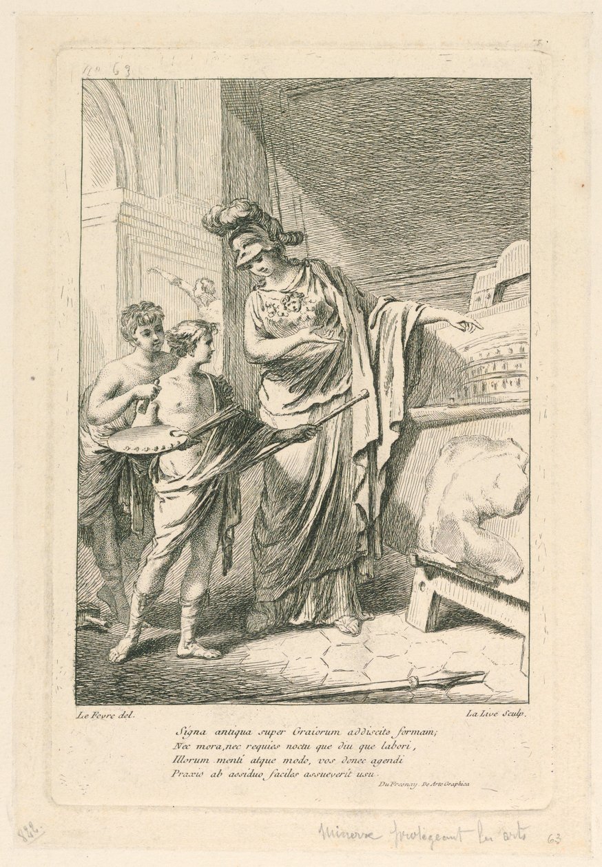 Minerva Sanatı Korumak by Ange Laurent de Lalive de Jully
