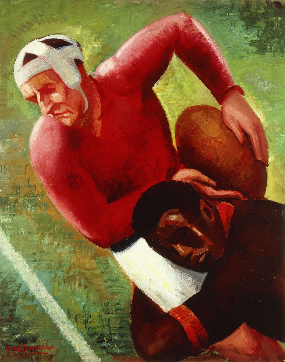 Futbol Hareketi; Futbol maçı, 1925 dolayları (tuval üzerine yağlıboya) by Ángel Zárraga