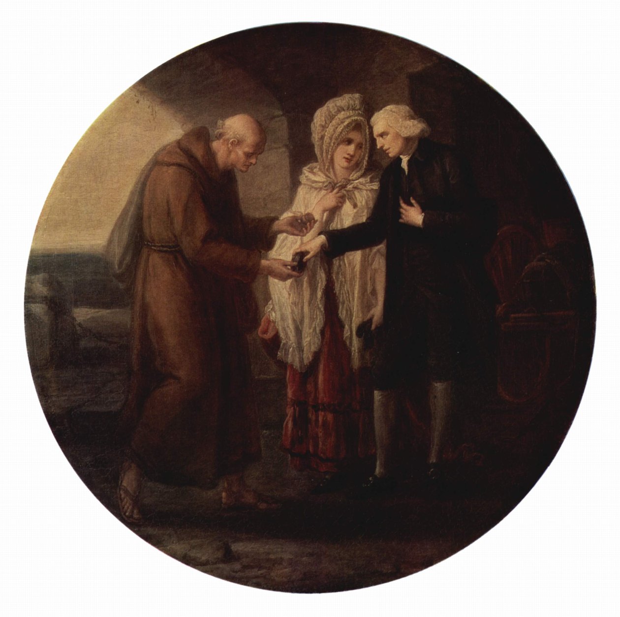 Calais konumundan Monk by Angelica Kauffmann