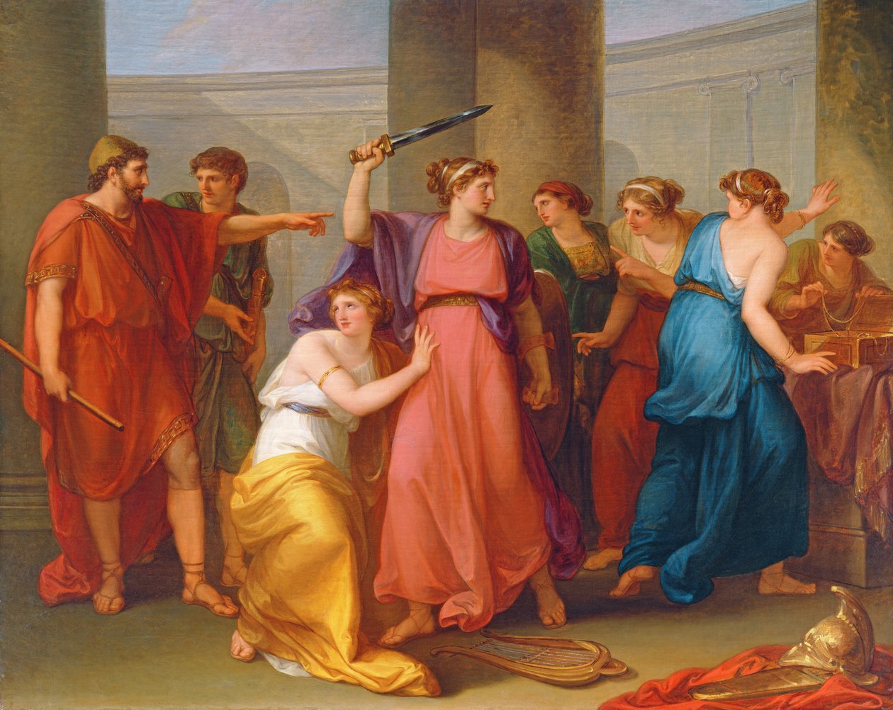 Aşil Keşfedildi by Angelica Kauffmann
