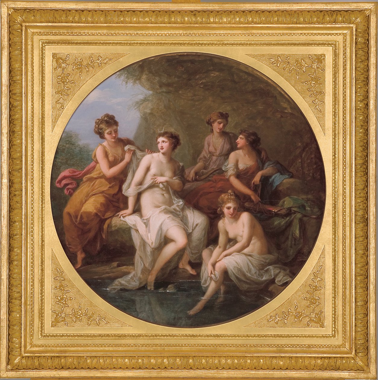 Diana ve perileri banyo by Angelica Kauffmann