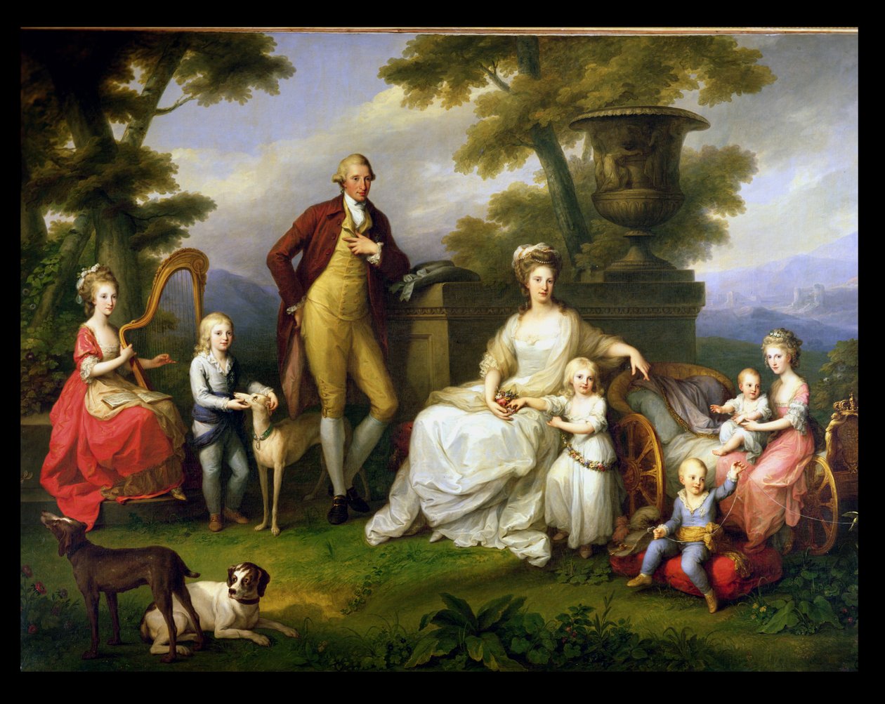 Ferdinand IV (1751-1825) Napoli Kralı ve Ailesi by Angelica Kauffmann