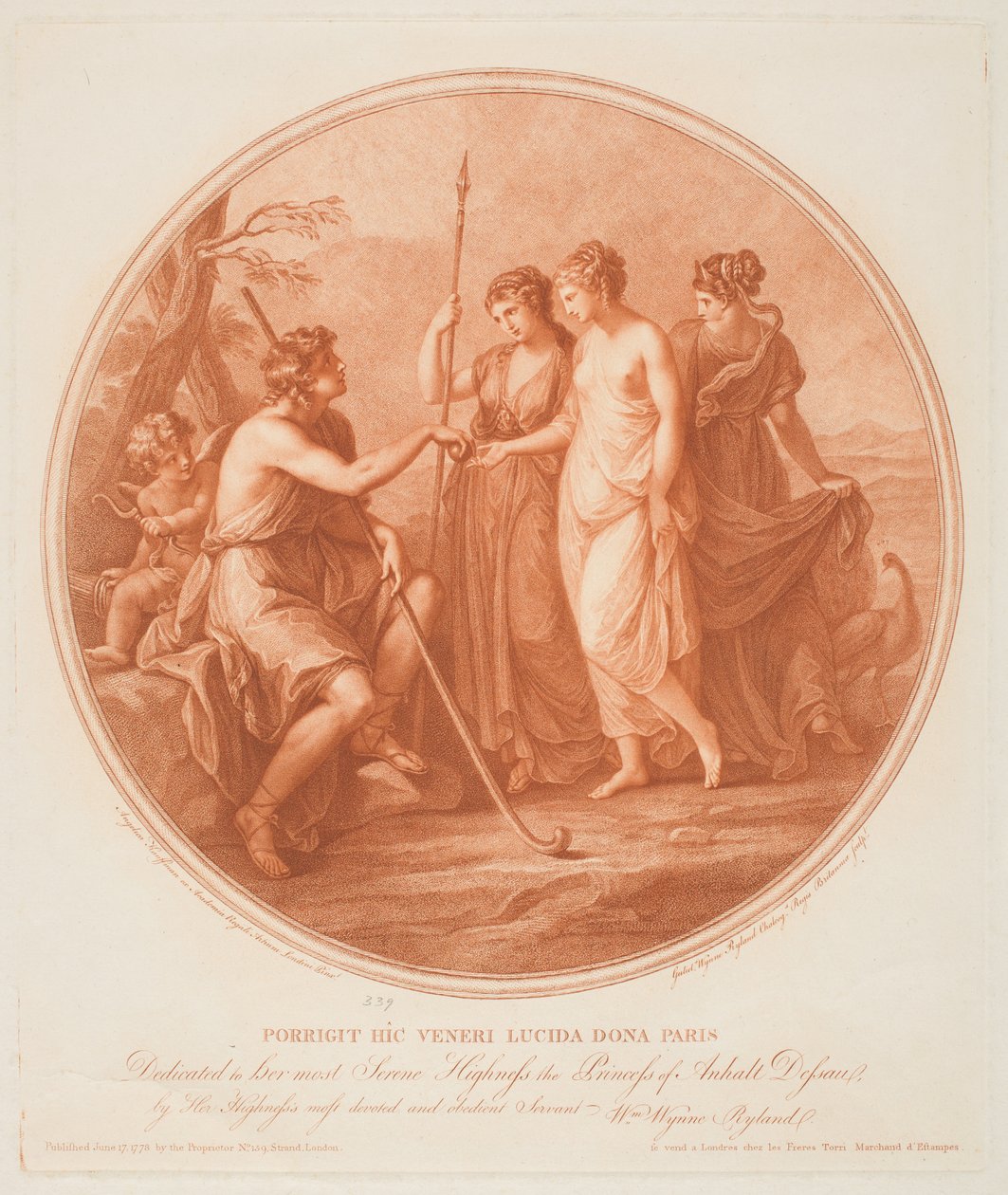 Paris'in Yargısı by Angelica (after) Kauffman