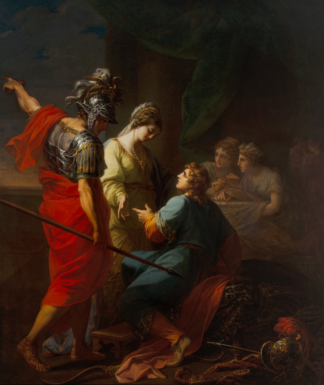 Hector, Paris ve Helena by Angelica Kauffman