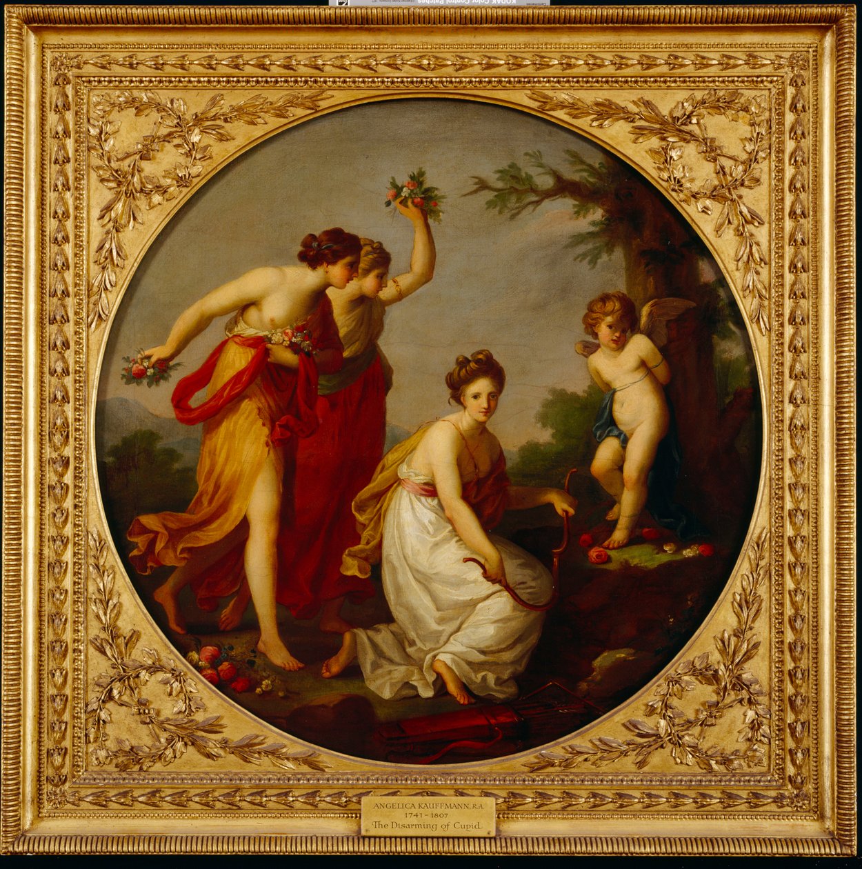 Aşk Tanrısının Silahsızlandırılması (tuval üzerine yağlıboya) by Angelica Kauffman
