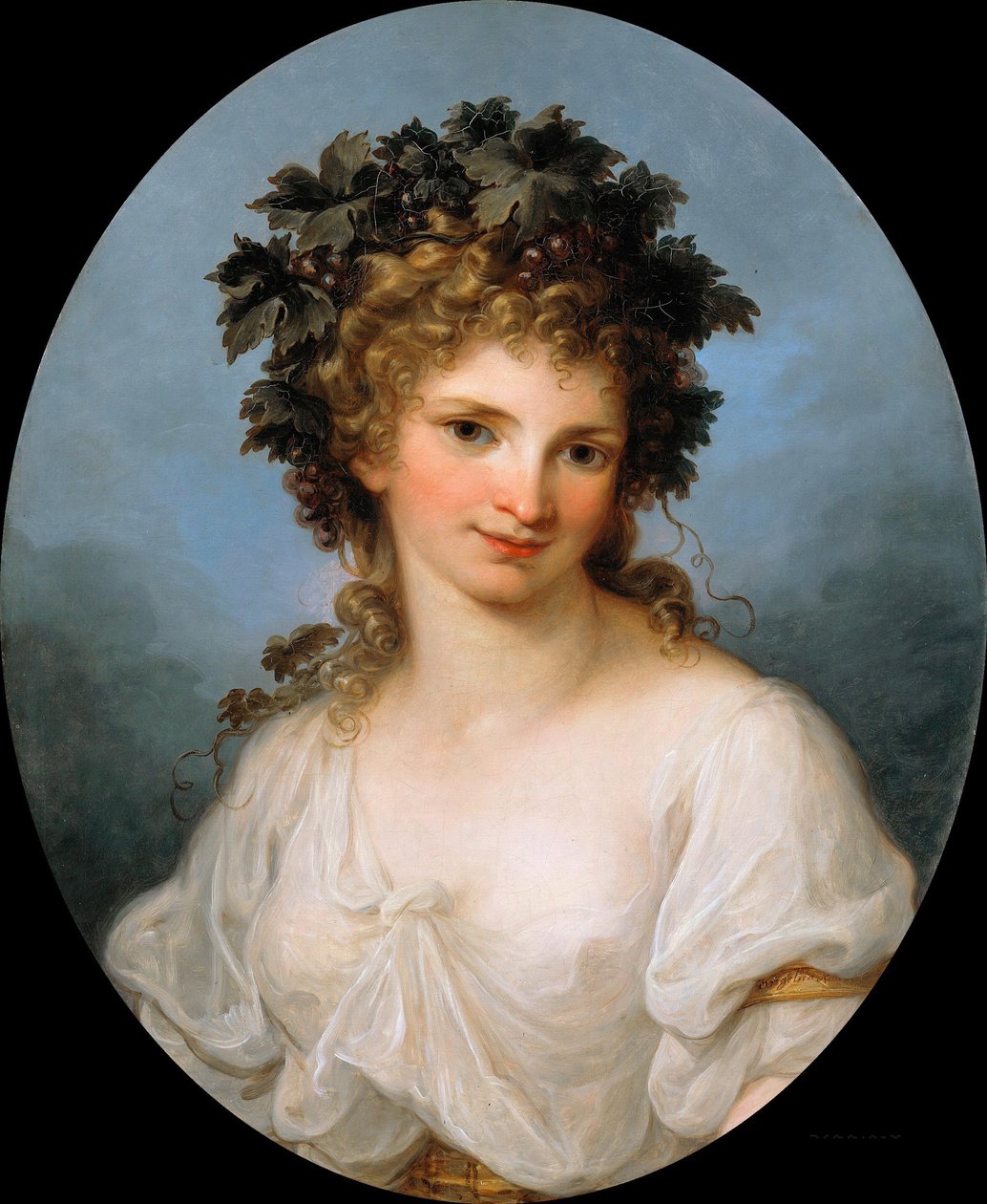 ""Autoportrait en bacchante"" (Bacchante olarak kendi portresi) Peinture d