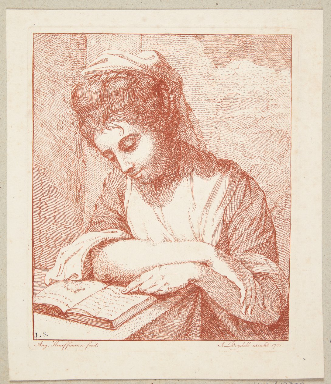 okuyan kız by Angelica Kauffmann