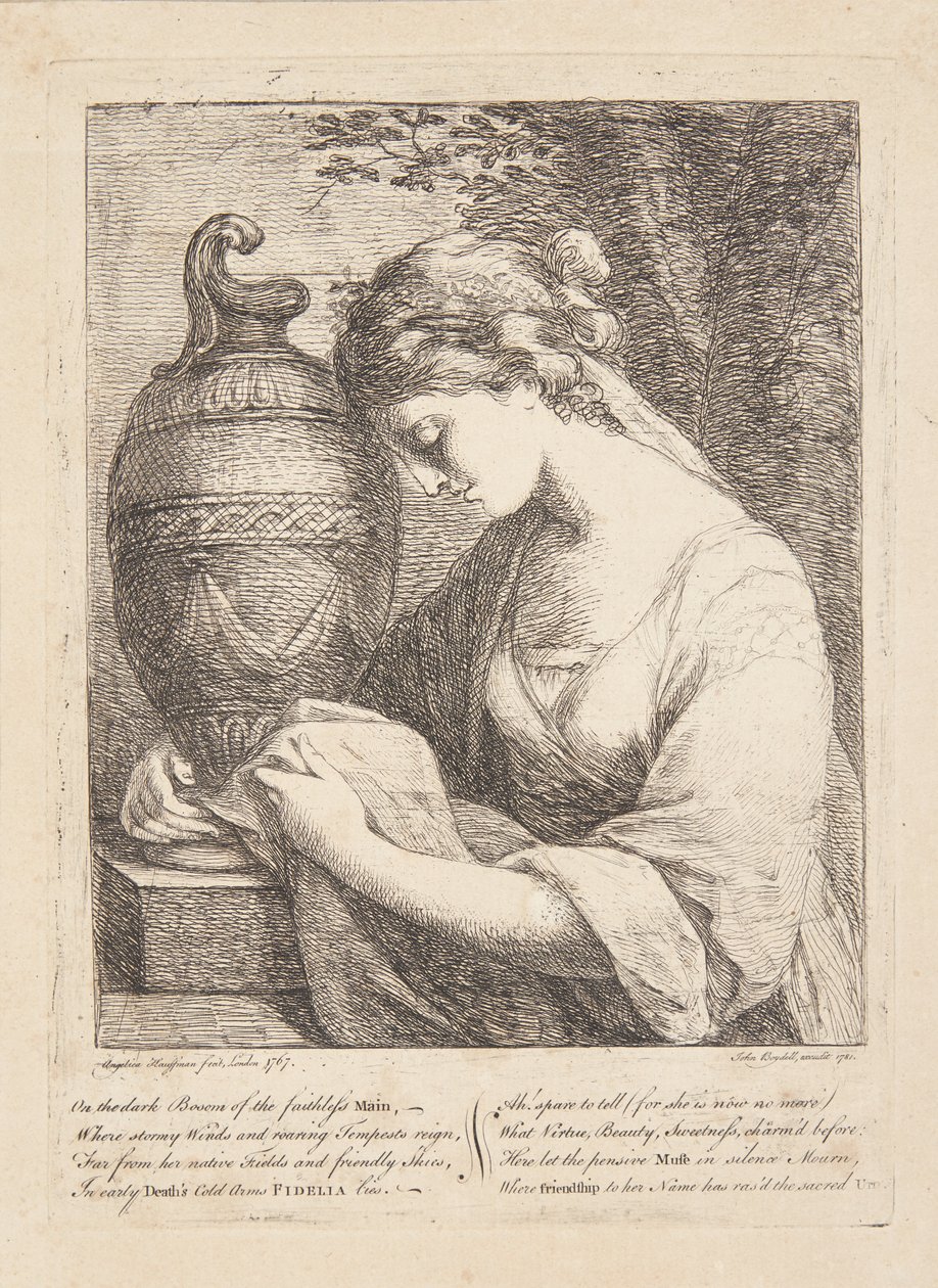 semaverdeki kadın by Angelica Kauffmann