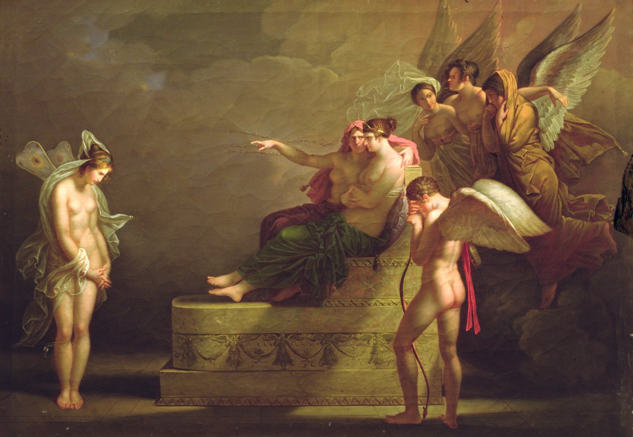 Amour ve Psyche efsanesinden bir sahne by Angelica Kauffmann