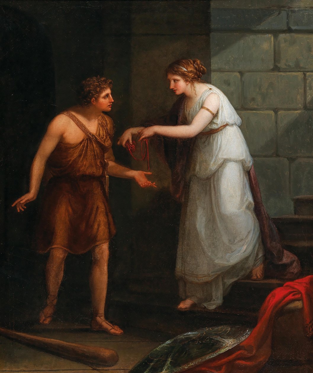 Theseus ve Ariadne. by Angelica Kauffmann