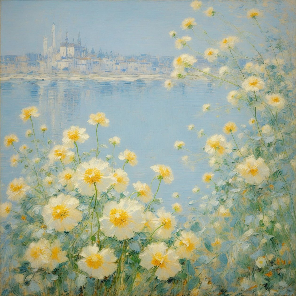 Florals 21, c.2021 (tuval üzerine yağlıboya) by Angelita Hawke