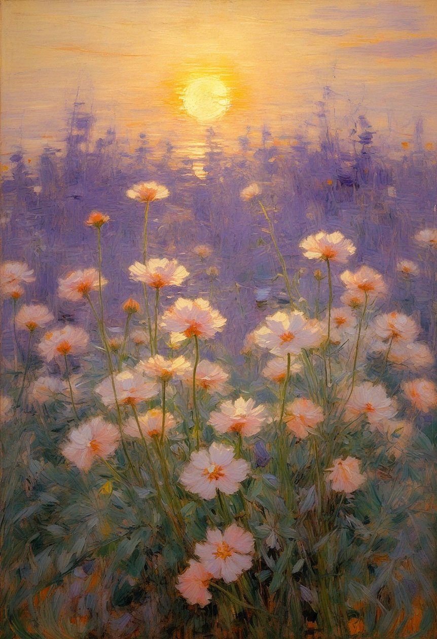 Florals 92, c.2023 (tuval üzerine yağlıboya) by Angelita Hawke