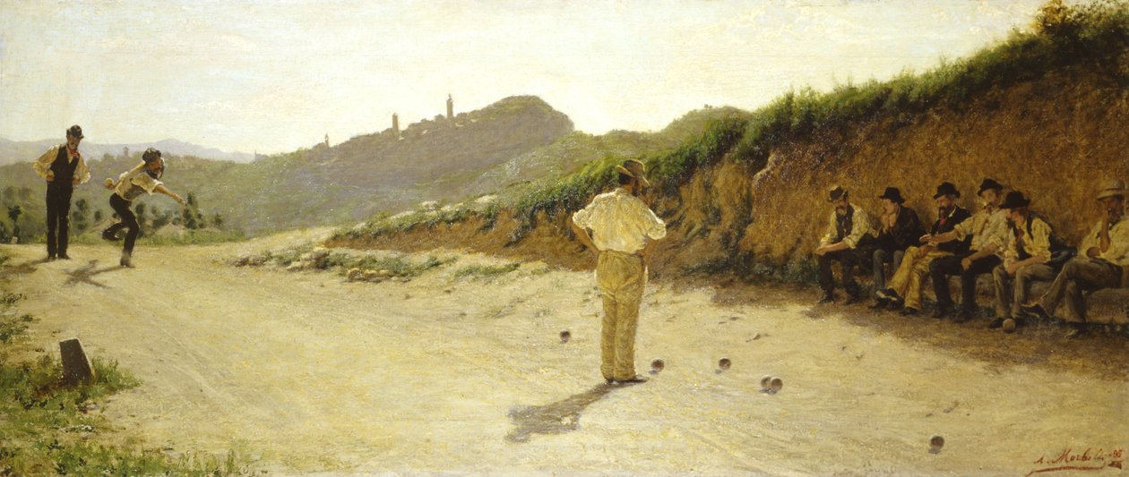 kase oyunu by Angelo Morbelli