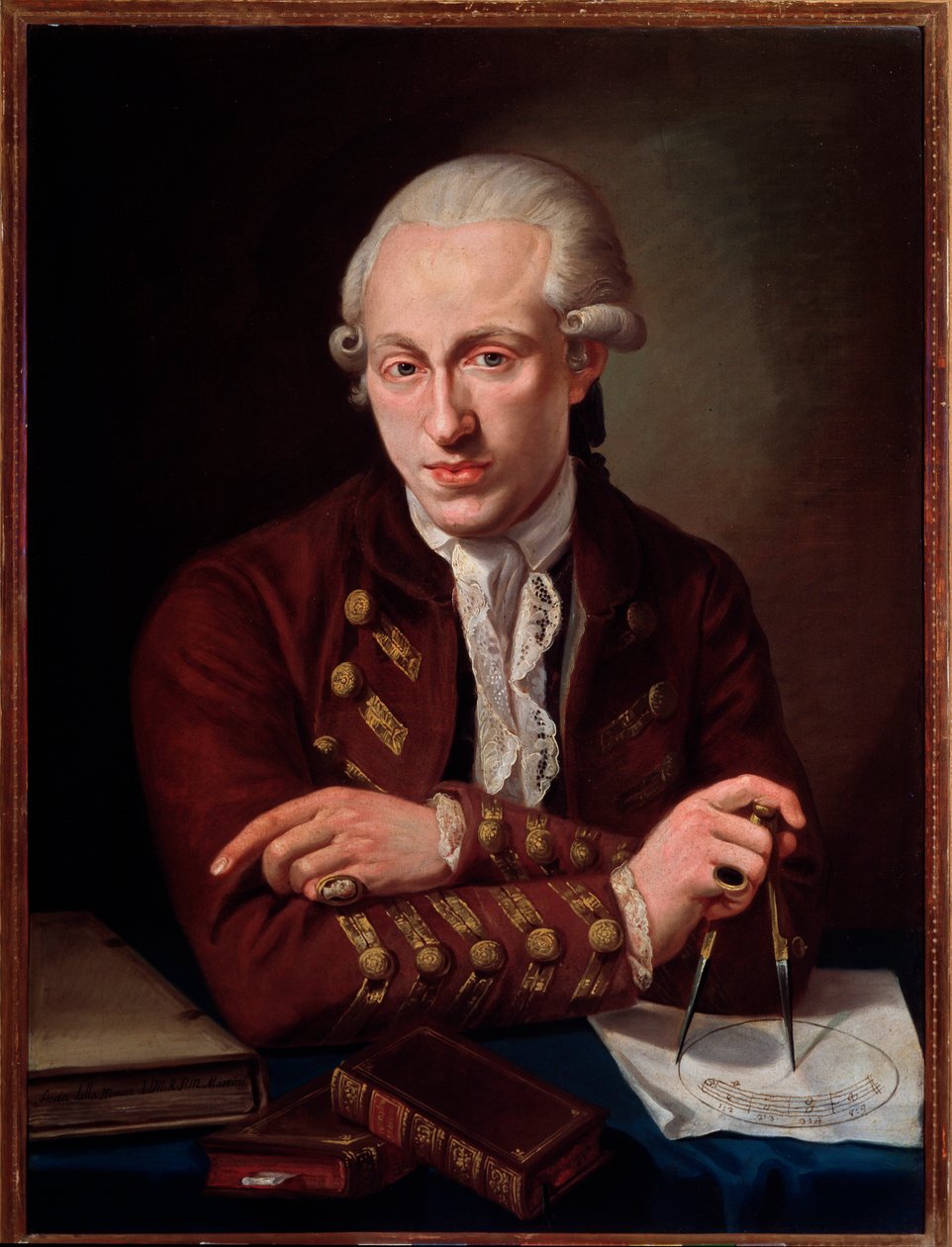 Thomas Christian Walther (1749-1788) Danimarkalı bestecinin portresi. by Angelo Crescimbeni