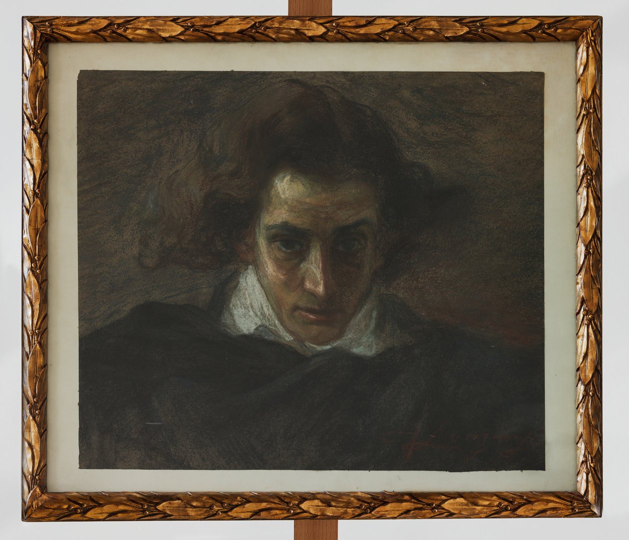 Bir Müzisyen Portresi (pastel) by Angelo Longanesi
