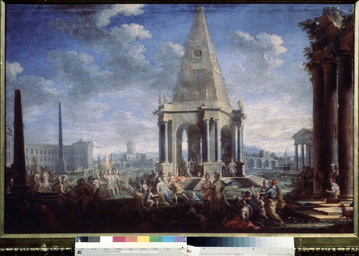 "Le kurban de Polyxene" Polyxene sacrifiee par Neoptoleme sur la tombe d'Achille. Peinture d'Angelo Maria Costa (1670-1721) 18. yüzyıl Serpoukhov, Devlet Tarih ve Sanat Müzesi by Angelo Maria Costa