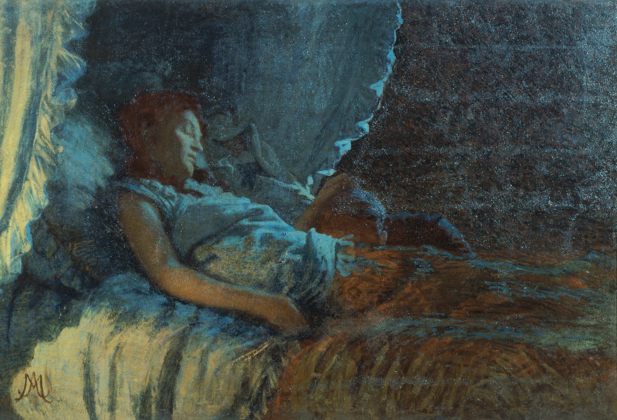 Mutlu Şafak, Angelo Morbelli (1853-1919), tuval üzerine yağlı boya by Angelo Morbelli