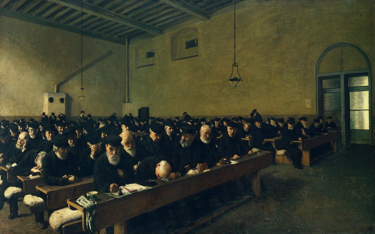 Son Günler, Angelo Morbelli (1853-1919), tuval üzerine yağlı boya by Angelo Morbelli