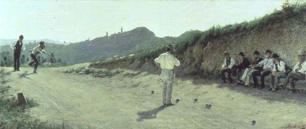 Bocce Oyunu by Angelo Morbelli
