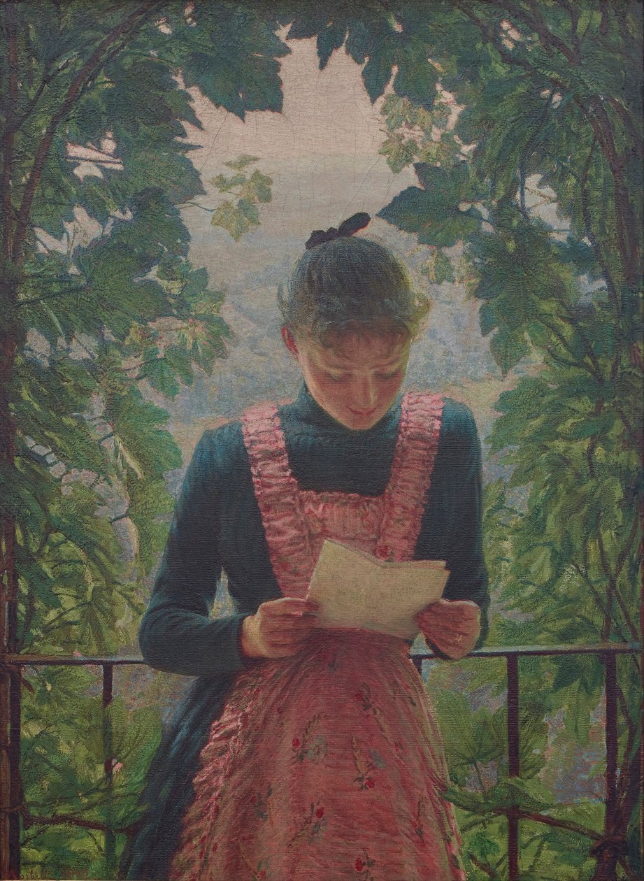 İlk mektup, 1890. by Angelo Morbelli