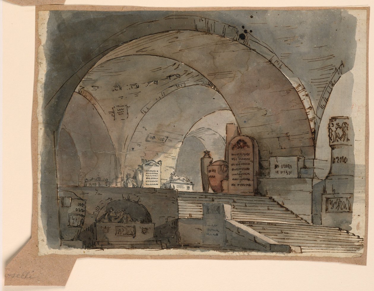 Sahne Tasarımı, Mezarlı Yeraltı Tonozlu Mekan by Angelo Toselli