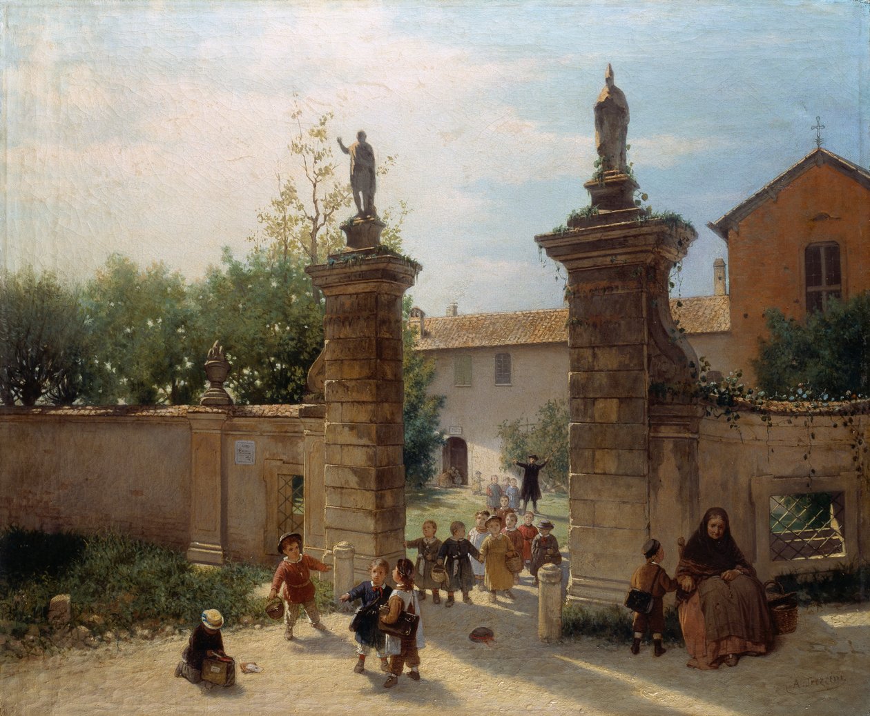 Okulun sonunda veya Fopponino by Angelo Trezzini
