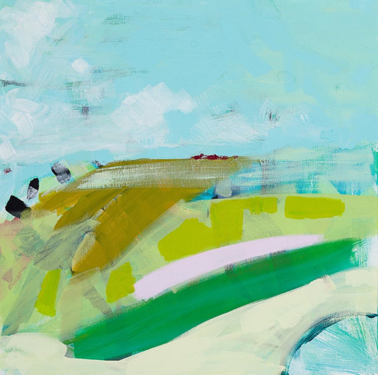 In the Mist, 2015,(tuval üzerine akrilik) by Angie Kenber