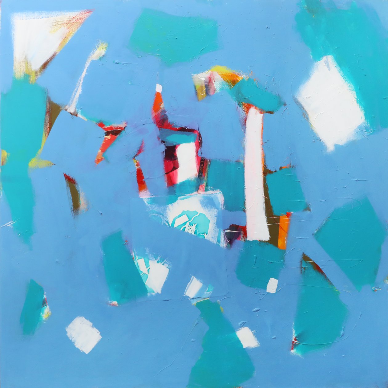 The Light Within II, 2021 (tuval üzerine akrilik ve kolaj) by Angie Kenber