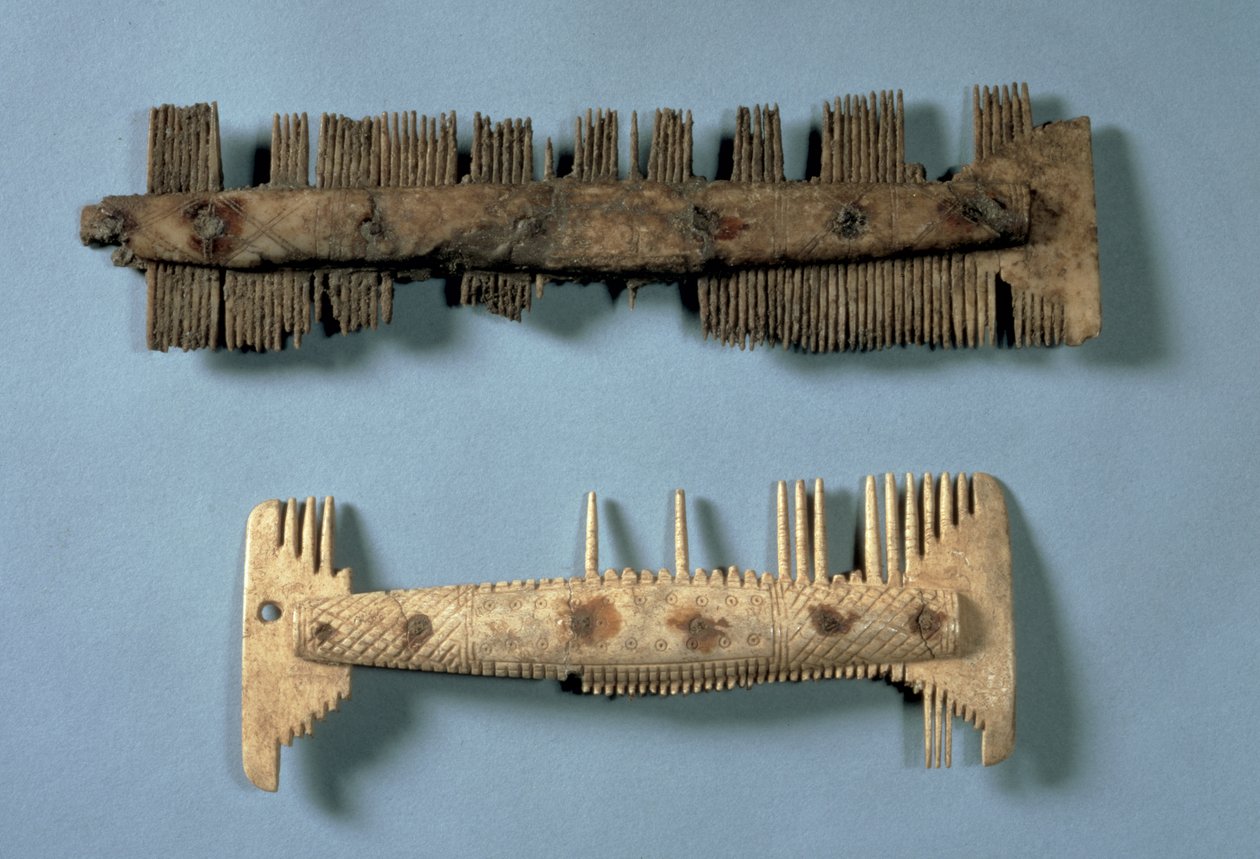 Combs, Anglo-Sakson, muhtemelen c.5.-7. yüzyıl (kemik) by Anglo Saxon