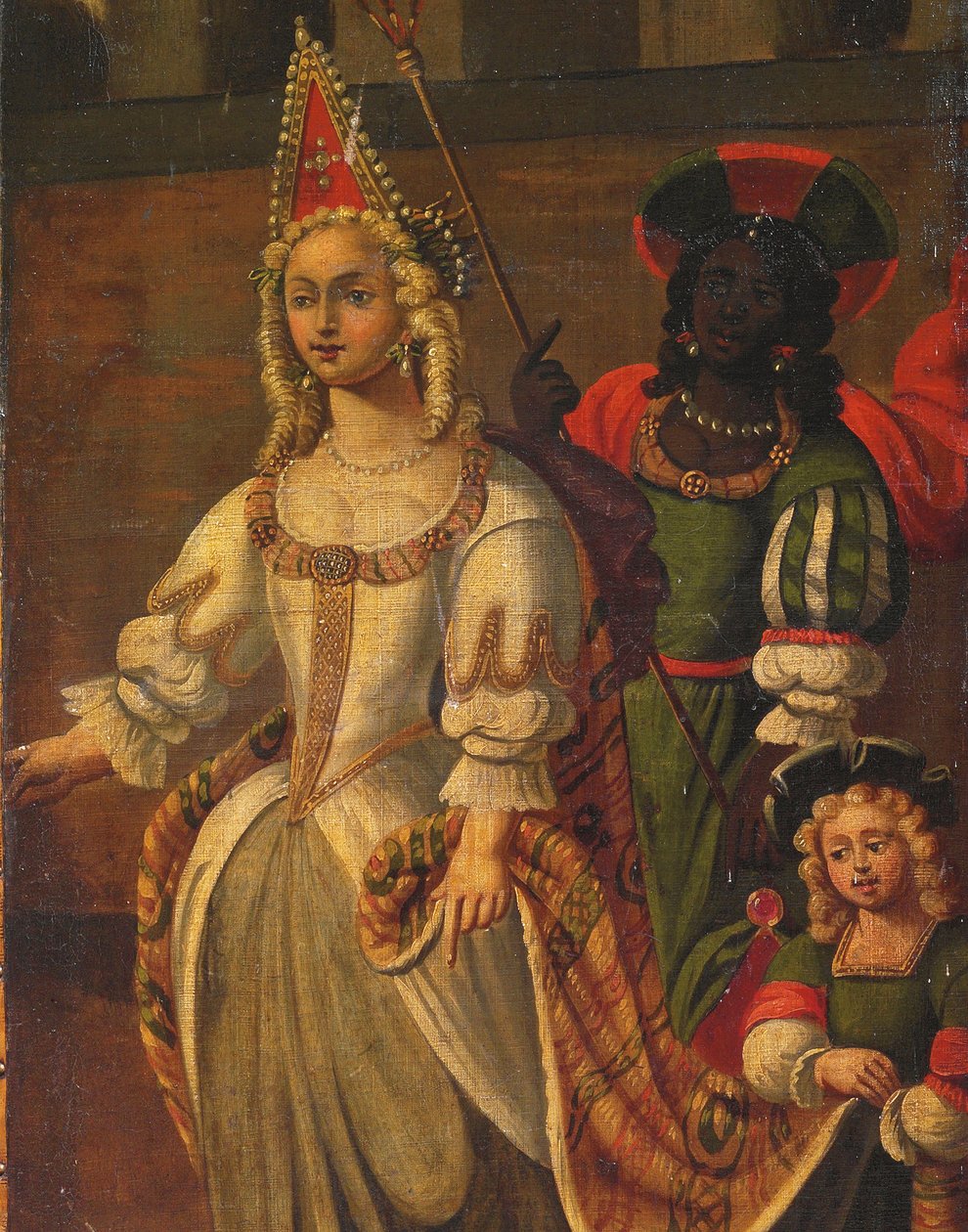 Dört katlı çift taraflı ekran, c.1700 by Anglo Flemish School