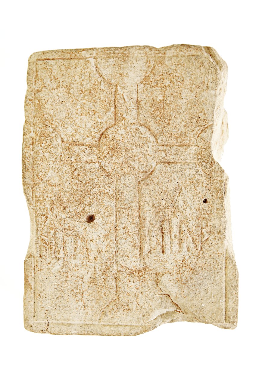 Mezar işareti, 7. yüzyılın ortalarından 8. yüzyılın ortalarına kadar (kireçtaşı) by Anglo Saxon Anglo Saxon