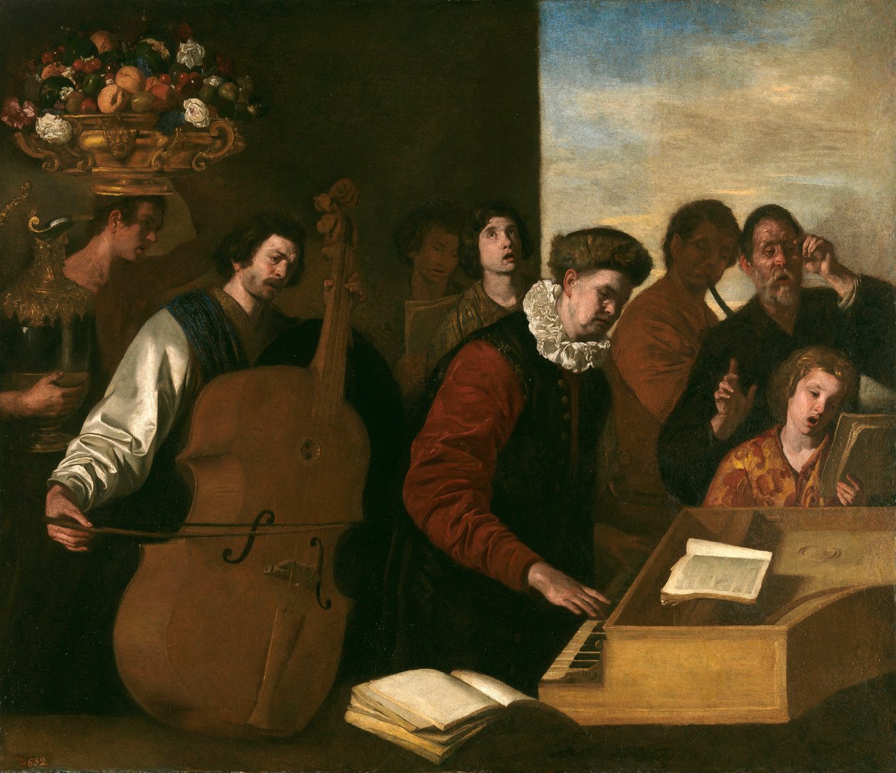Konser - penture de 1640 Falcone, Aniello (1600 / 7-1665) 109x127 cm - Prado Müzesi, Madrid - Konser (tuval üzerine yağlı boya), Falcone, Aniello (1607-56) / Prado, Madrid, İspanya by Aniello Falcone
