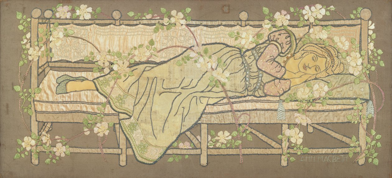 Uyuyan Güzel (ipek nakış) by Ann MacBeth