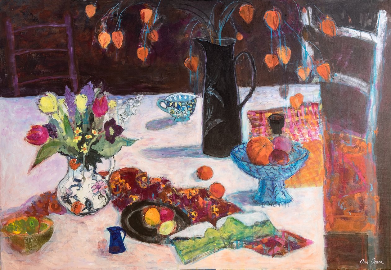 Çin Fenerli Mutfak Natürmort, 2019 (Akrilik) by Ann Oram