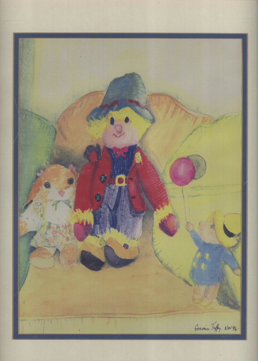 Granny Tuffys Oyuncaklar, 1994 (kağıt üzerinde wc) by Ann Robson