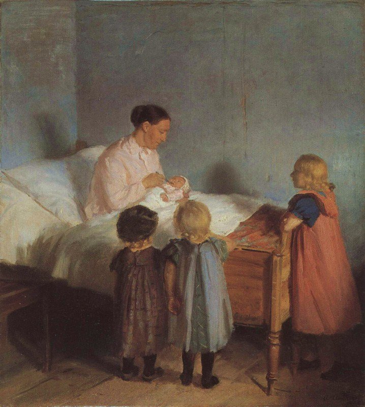 Küçük erkek kardeş by Anna Ancher