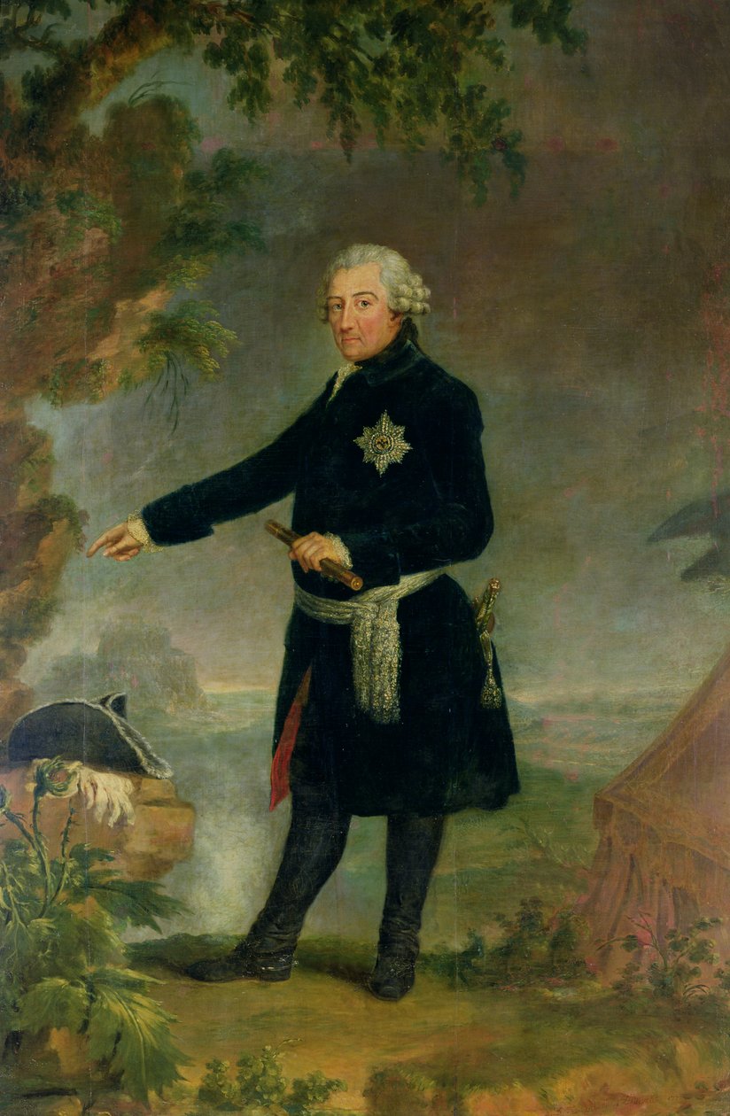 Frederick II (1712-86) Büyük Portresi, 1772 by Anna Dorothea Therbusch