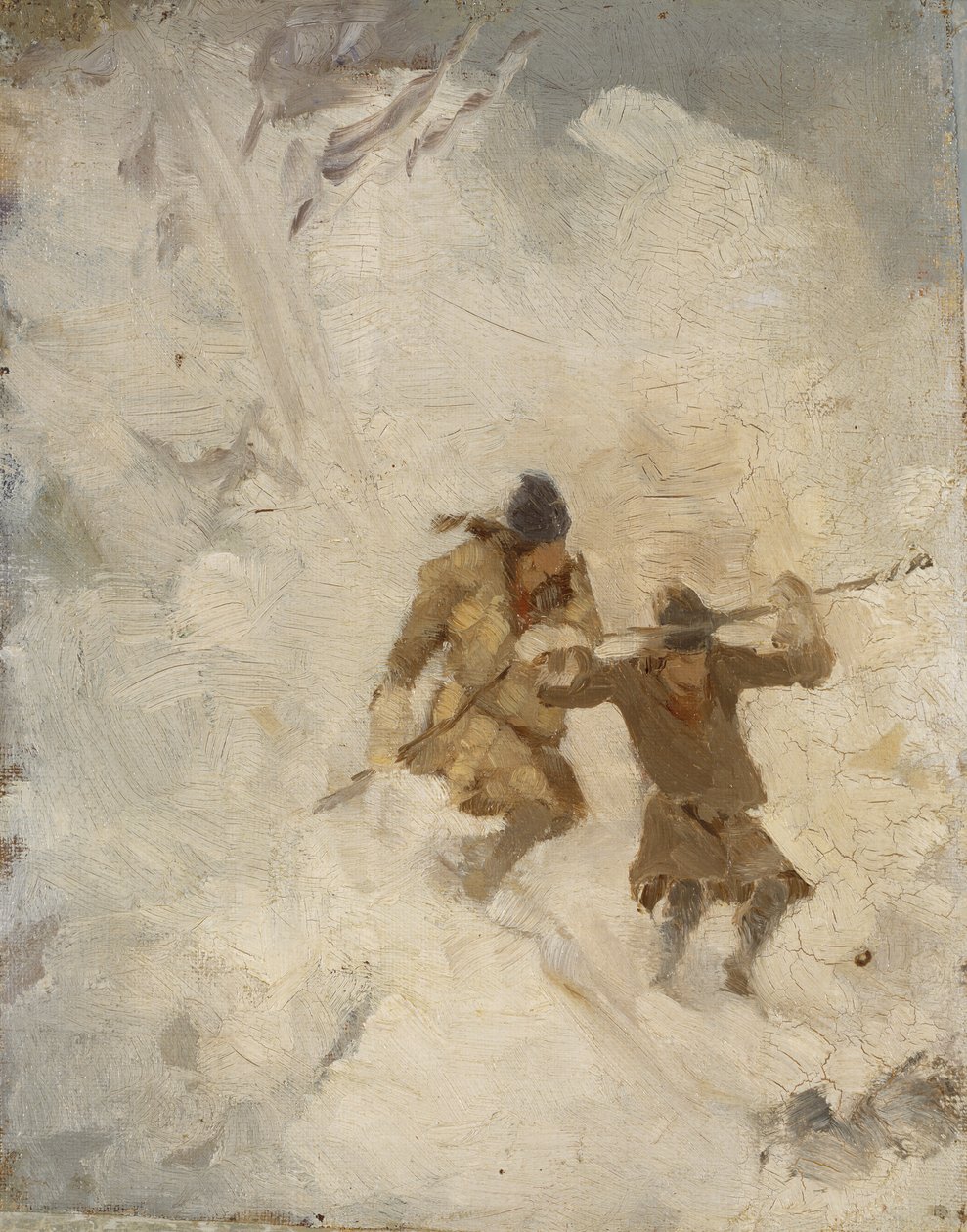 İki Kayak Turu, Çalışma (masonit üzerine tuval üzerine yağlı boya) by Anna Nordlander
