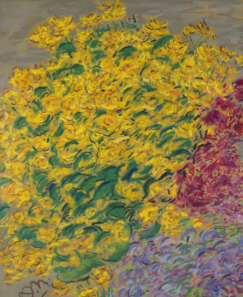 Çiçekler (kağıt üzerine pastel) by Anna de Noailles