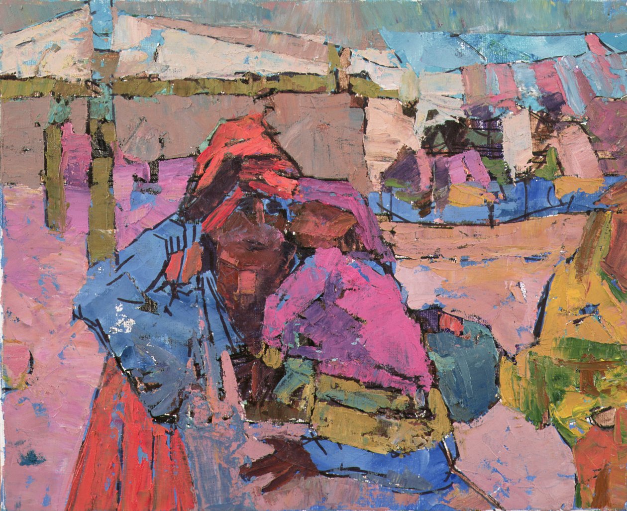 Uyuyan çocuğu olan anne by Anna Contemporary Artist Kostenko