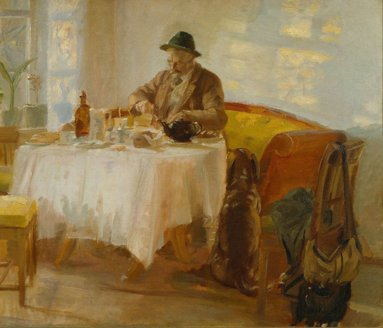 Av öncesi kahvaltı by Anna Ancher